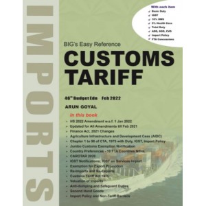 Arun Goyal's Big's Easy Reference on Customs Tariff  2022-23 by Academy of Business Studies (2 Volumes)